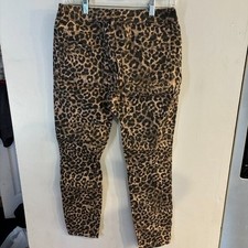 EXPRESS Women  s Leopard Print High Rise Ankle Legging Pants Size 6