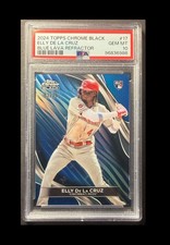 2024 Topps Chrome Black - Elly De La Cruz #17 Blue Lava Refractor /75 (RC)
