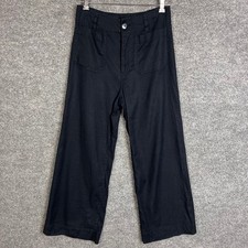Maeve The Colette Pants Womens 6 Excellent Wide Leg Crop Linen Blend