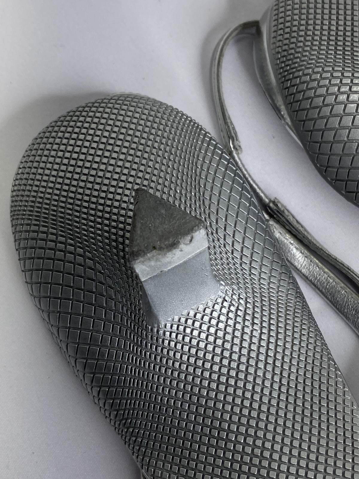 Prada Womens Pumps Silver Size 7.5 Pointed Slingback Low Kitten Heel Logo thumbnail 15