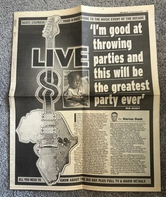LIVE AID Daily Express June 30, 2005