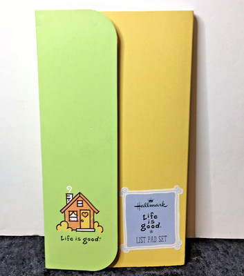 Hallmark Life is Good List Memo Pad Set 40 Sheets Each 80 Total Vintage 2014 NEW