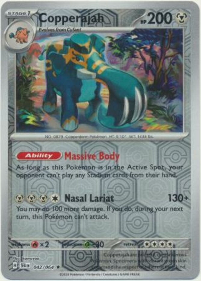 Copperajah - 042/064 - Rare - Reverse Holo (Near Mint) Shrouded Fable - Metal Po