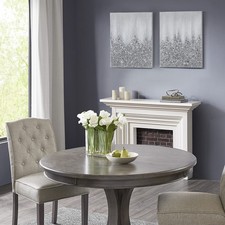 Madison Park Wall Art Living Room Decor-Embellished Hand Painted Metallic Can...