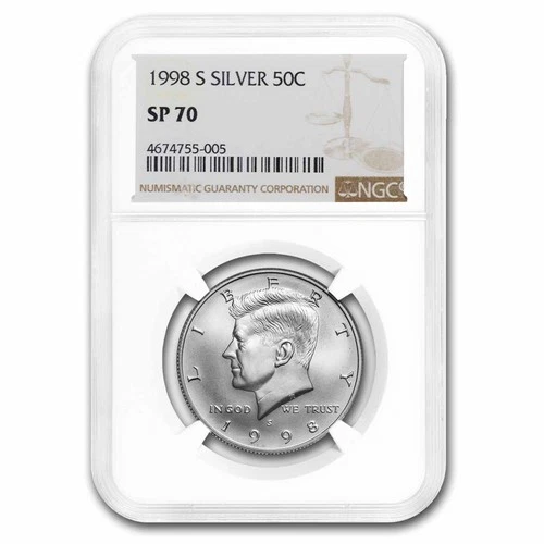 1998-S Silver Kennedy Half Dollar Matte SP-70 NGC