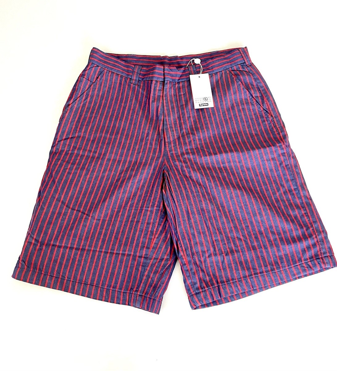 Supreme MM6 Maison Margiela Padded Shorts Navy Stripe Size Supreme MM6 Maison Margiela Padded Shorts Navy Stripe Size