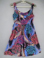 Zimmermann Dress Womens Small Black Blue Red Floral Sleeveless A Line Patterned