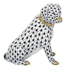 HEREND,  LABRADOR RETRIEVER, BLACK FISHNET #VHNM-05821, BRAND NEW,  MINT & BOX!