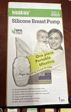 Haakaa Gen. 1 Original Silicone Breastfeeding Manual Breast Milk Pump, 4oz