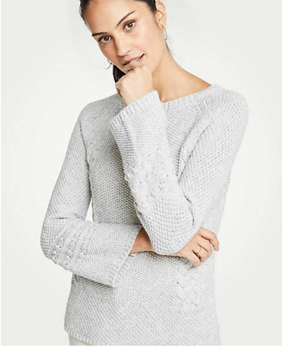Ann Taylor Cable Knit Sweater Size 