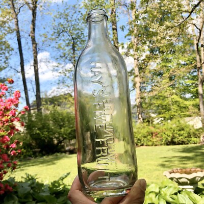 Nice Large Size Sauce Bottle Hay s Five Fruit Portland ME Maine 1930s Embossed