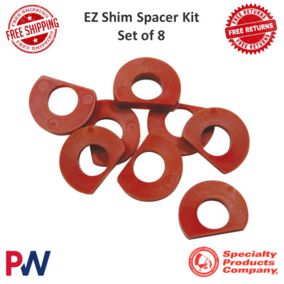 SPC Performance | Red Plastic EZ Shim Spacer Kit Set of 8 Universal | #75970