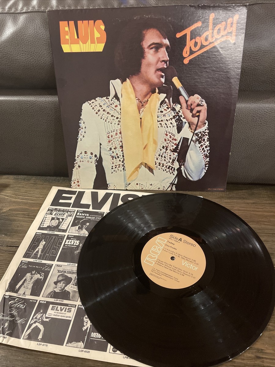 Elvis Today RARE Vintage - LP RCA APL1-1039 1st US Press Tan Label
