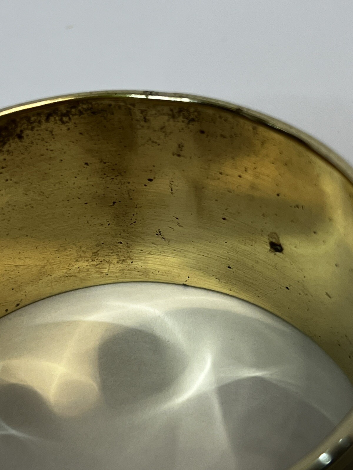 Solid Brass bangle bracelet honeycomb design 3" x… - image 9