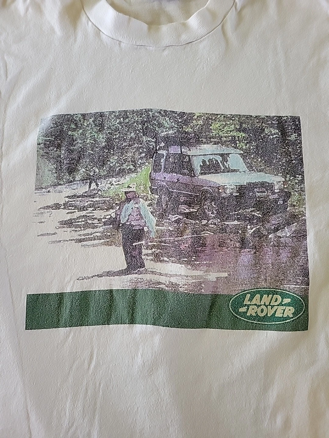 VINTAGE LAND ROVER DISCOVERY T SHIRT OEM LAND ROVER GEAR ARTISTIC FLY FISHING
