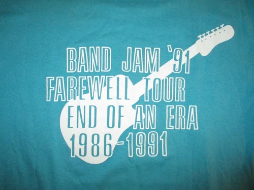 vtg BAND JAM '91 CONCERT T SHIRT End of Era 1986-1991 Random 1980s vintage concert t-shirt, vintage, size L, single stitch, B+ condition