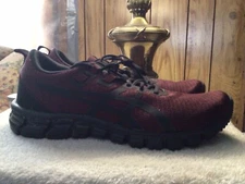 Mens ASICS Gel Quantum 90 Running Shoes Sneakers Burgundy Blk 1021A123 Size 8