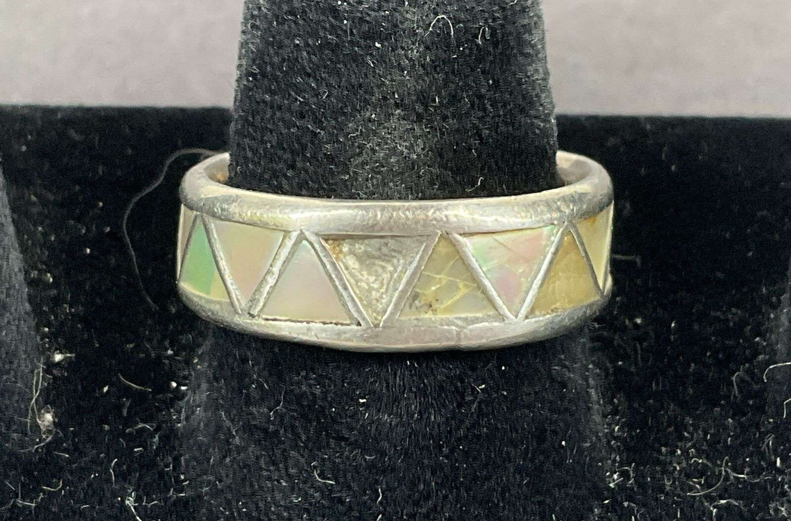 Artisan Sterling Silver Ring | Triangular Pearl I… - image 5