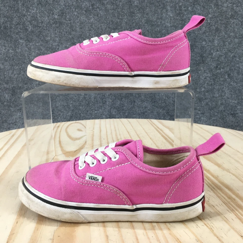 Vans Zapatos Niños Pequeños 10 Fuera de la Pared Informales Tenis Planos Rosa Lona Foto 2 de 4