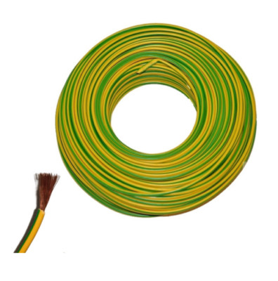Erdungskabel Kabel H07V-K grün gelb 1x10 mm² Einzelader flexibel 1 - 100m fein
