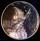 1987 Disney's SORCERER Mickey Mouse Rarities Mint 1oz 999 FINE Silver round 4227