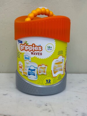 GuideCraft Grippies Waves Blocks - 12 Pieces STEM Based Building Set
