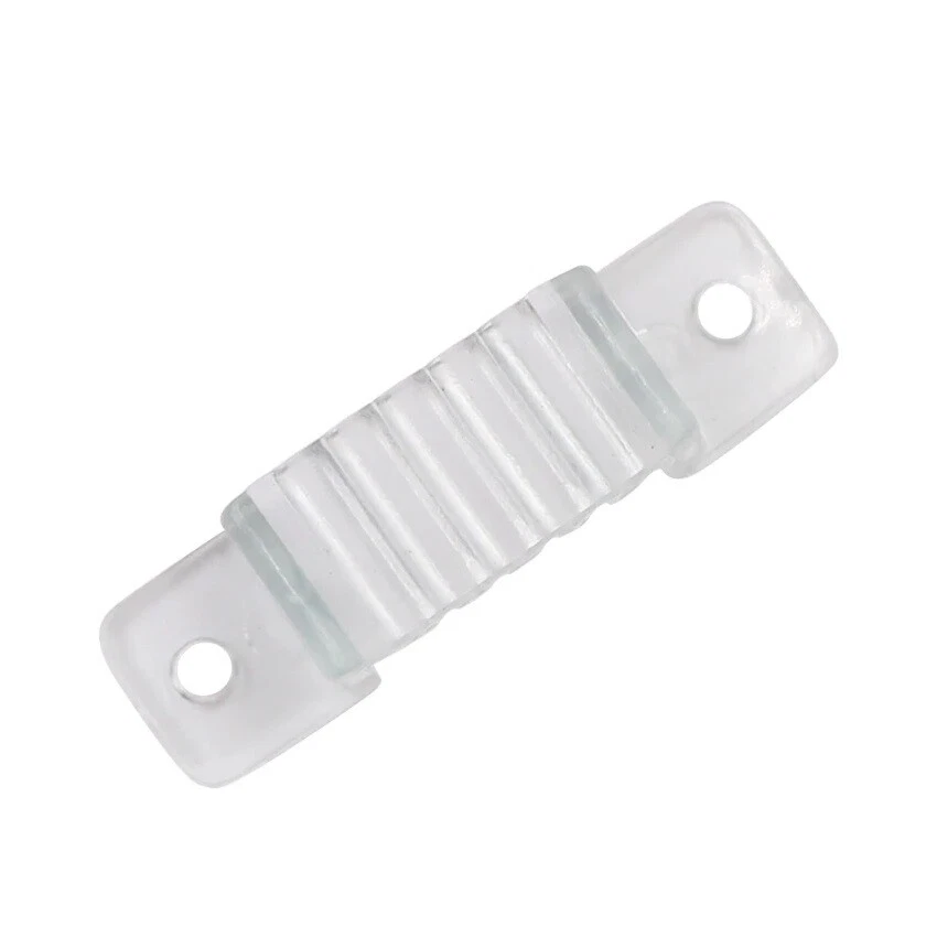 100x LED Strip Mounting Cover 12mm Bracket Holder Hard Plastic Screw Holes - Image 4 of 4