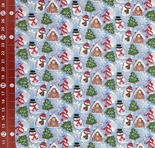 Fabric Traditions | Christmas Cookies on Light Blue | Cotton YARD