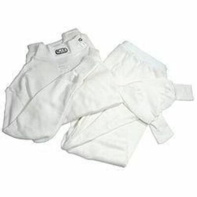 RJS Safety Products 800010006 Shirt and Pants - White; SFI 3.3 Men's X-Large