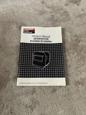 #ad #ad 2001 Honda Power Equipment Owners Manual EU2600i EU3000is Generator OEM $59.46