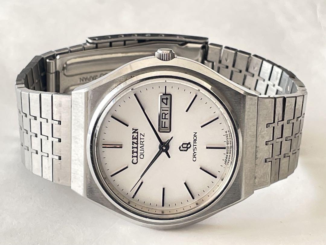 CITIZEN CRYSTRON Quartz Watch Men's 4-850980 Silver High CITIZEN CRYSTRON Quartz Watch Men's 4-850980 Silver High