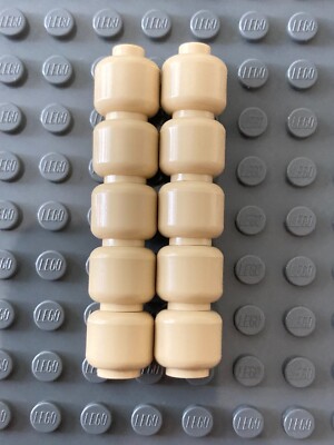 LEGO Minifigure Heads Lot - You Pick Color & Quantity -  Solid Color Monochrome