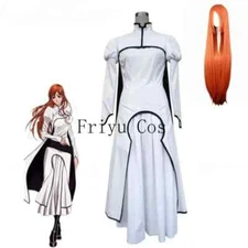 Anime Bleach Orihime Inoue Hollow World Hueco Mundo Kimono Uniform Wig Cosplay