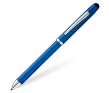 Cross Tech3+ Metallic Blue Multi Function Pen & Pencil & Stylus AT0090-8 NIB +