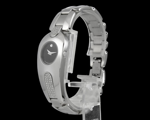 Ladies MOVADO Museum Timema Pavé Diamond Stainless Steel Watch 84.A1.1930.S - Picture 2 of 5