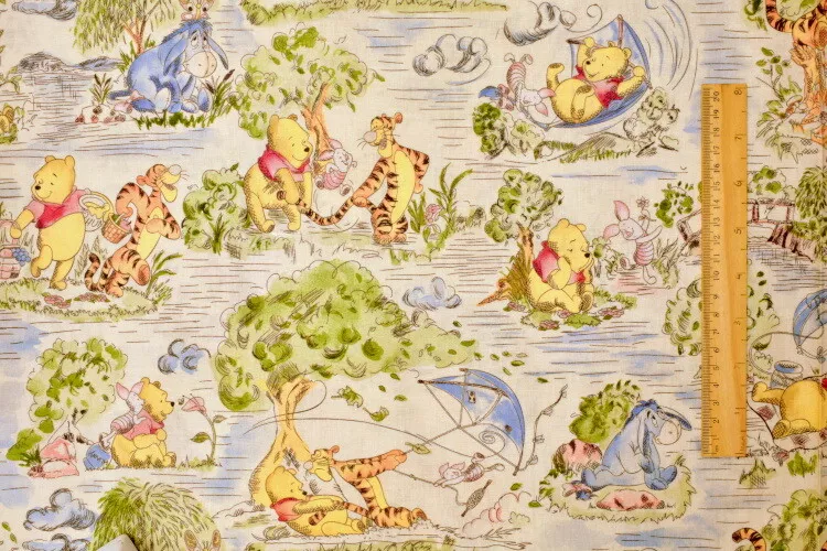 * Vintage Winnie The Pooh Disney Fat Quarter Fat Quarter 100% Cotton Fabric