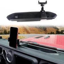 Car Phone Holder Dash Tray Mount w/ Storage Box for 2018+ Jeep Wrangler JL JLU