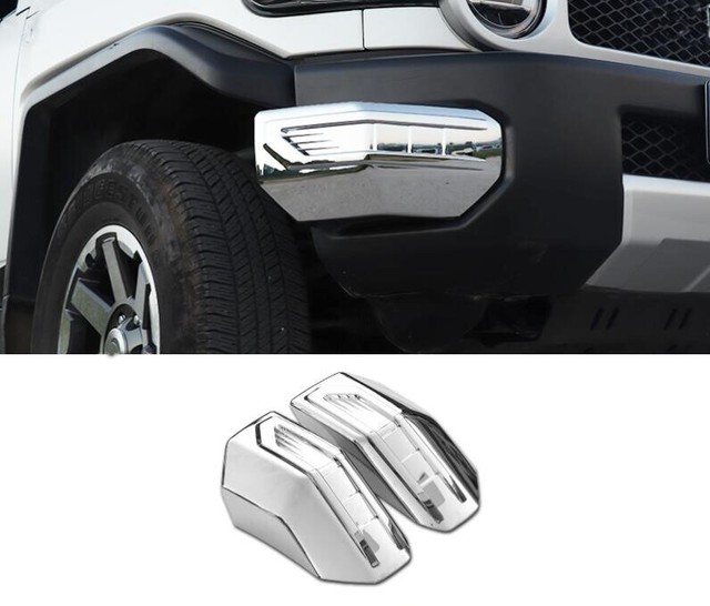 For Toyota FJ Cruiser 2007-14 Chrome Bumper Both Sides Lip Cover Protector Trim For Toyota FJ Cruiser 2007-14 Chrome Bumper Both Sides Lip Cover Protector Trim