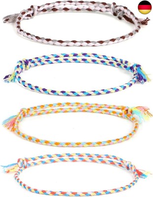 4 Stück Surfer Armband Handgewebtes Armband Lässiger Surf Style Handmade Strand 