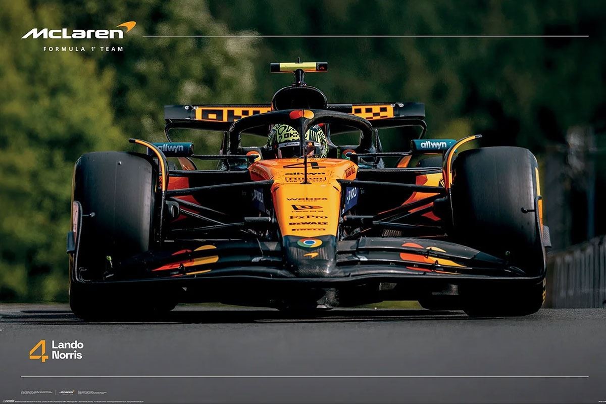 F1 Lando Norris Number 4 Maxi Poster - Laminated