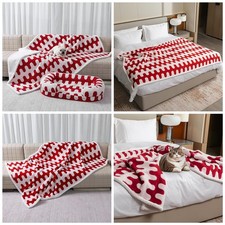 Waterproof Pet Blanket,Red Dog Throw Blankets for Bed Covers Couch Sofa Styli...