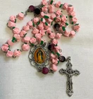 Our Lady of Guadalupe Rosary: Polymer Clay Roses, Catholic Prayer Beads