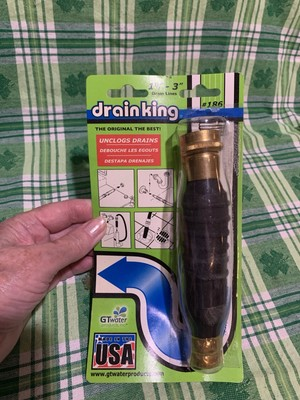 #ad ❤️Drain King 1.5quot; to 3quot; Drain Lines Unclog Drains #186 NIP $18.49