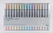 Too Copic Ciao 72 Colors Starter Set Illustration Markers Multicolor Japan New