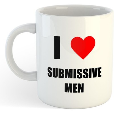 11 Unzen Tasse - Ich liebe devote Männer - BDSM Fetisch Femdom Kaffee Tee Büro XMAS Sex