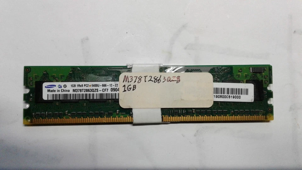 2Pcs 1Gb PC25400U ECC Unbuffered DDR2 RAM MEMORY (M378T2863QZ8) - Image 2 of 3