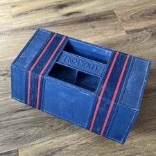 Retro Rolykit Roll-Up Tool Box Storage Fishing Sewing Box Blue