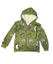 Disney Toy Story Boys 4T Green Buzz Lightyear Rex Sherpa Thick Full Zip Jacket