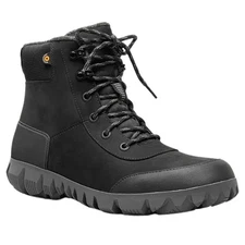 Bogs Arcata Urban Leather Mid Men's Winter Boots, Black, M11.5