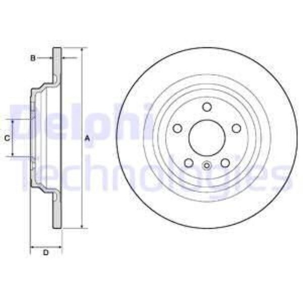 Delphi 2X Bremsscheibe Hinten Ø325 Mm FüR Mercedes-Benz GLE W166 350 D 4Matic-image